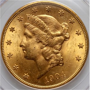 USA, 20 Dollars 1904 S, San Francisco, Liberty Head