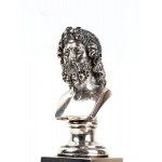 GIUSEPPE GIOVARA Italian silver inkwell with dedication to Alessandro Riberi