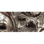 GIUSEPPE GIOVARA Italian silver inkwell with dedication to Alessandro Riberi