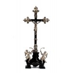 ANTONIO RUSSO Solid silver crucifix and wood