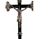 ANTONIO RUSSO Solid silver crucifix and wood