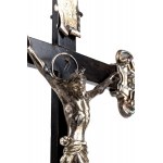 ANTONIO RUSSO Solid silver crucifix and wood