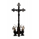 ANTONIO RUSSO Solid silver crucifix and wood