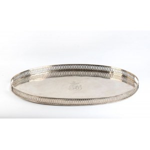 Italienisches Tablett aus massivem Silber