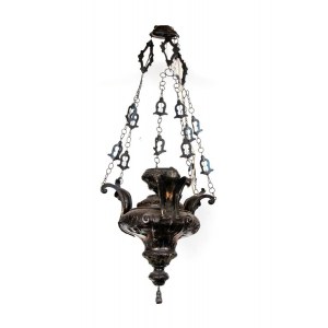 Italian Liturgical solid silver lamp