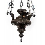 Italian Liturgical solid silver lamp