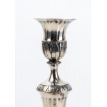 A pair of Italian silver candlesticks