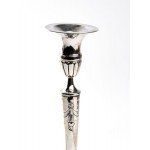 ANTONIO CAPPELLETTI A pair of italian solid silver candelsticks
