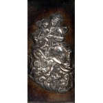 Italian solid silver plaque depicting the Virgin and the Child