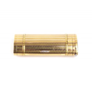 Gold and diamond snuff box with watch