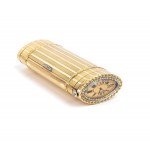 Gold and diamond snuff box with watch
