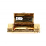 Gold and diamond snuff box with watch