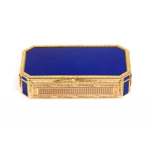 Italian gold and enamel snuff box