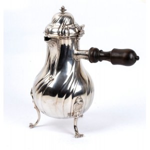 Französische Kaffeekanne aus massivem Silber