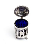 French solid silver mustard pot