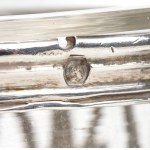 Pair of French solid silver salt cellars