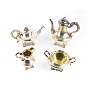 WILLIAM KER REID English Victorian sterling silver tea and coffee service