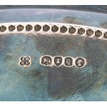 THOMAS BRADBURY & SONS (Joseph & Edward Bradbury) English sterling silver Victorian salver