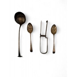 A group of English Georgian silver cutlery