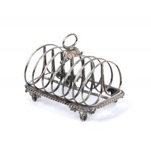 EDWARD, EDWARD JUNIOR, JOHN & WILLIAM BARNARD English William IV sterling silver toast rack