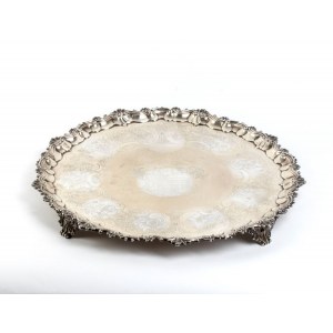 WILLIAM ELEY II English William IV sterling silver salver