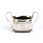 English Georgian sterling silver sugar bowl