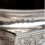 English Georgian sterling silver sugar bowl