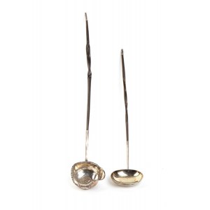 Pair of English Georgian sauce ladles