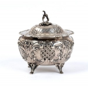 Solid silver austrian tea caddy