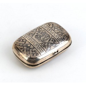 A Russian silver and niello coin purse