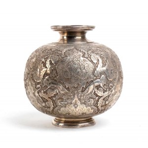 Persian solid silver Vase