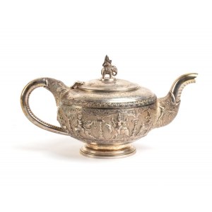 Solid silver Indian tea pot