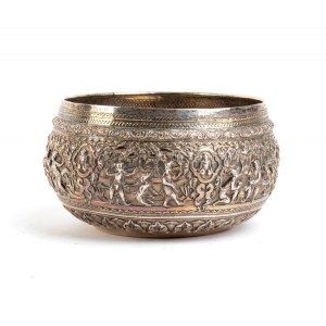 Burma Thabeik solid silver bowl