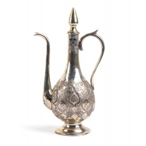 Indische Teekanne aus massivem Silber