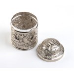 Silver Burma tea caddy