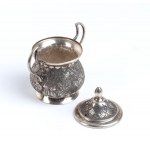 Solid silver Indian lidded cup