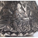 Solid silver Indian lidded cup