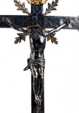 Louis XIV silver and gilded bronze processional cross