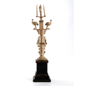 German carved and turned bone sculpture