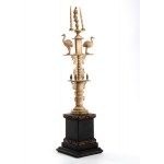 German carved and turned bone sculpture
