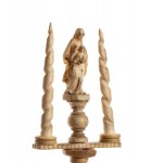 German carved and turned bone sculpture