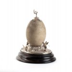 Silver-mounted Emu egg