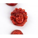 Lot of 12 coral cameos