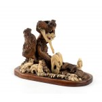 Pair of Chinese bone landscapes
