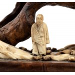 Pair of Chinese bone landscapes