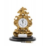 Table clock with glass dome