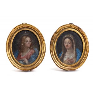 A pair of 2 paintings on wood