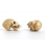 Two German marine ivory skulls