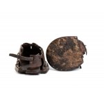 A pair of leather horse covers