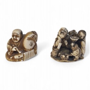 Grachev Brothers, Two marine ivory Japanese netsuke